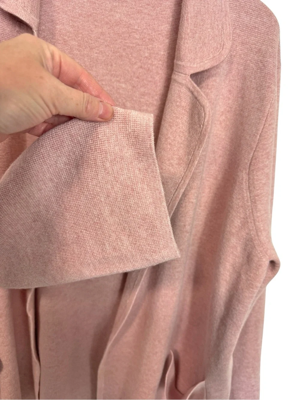 J.Crew Eloise Sweater Blazer XL Pink Open Front Cardigan Pockets Relaxed Fit